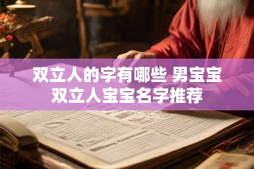 双立人的字有哪些 男宝宝双立人宝宝名字推荐