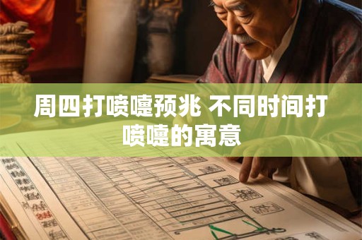 周四打喷嚏预兆 不同时间打喷嚏的寓意