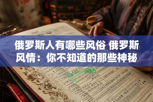 俄罗斯人有哪些风俗 俄罗斯风情：你不知道的那些神秘风俗