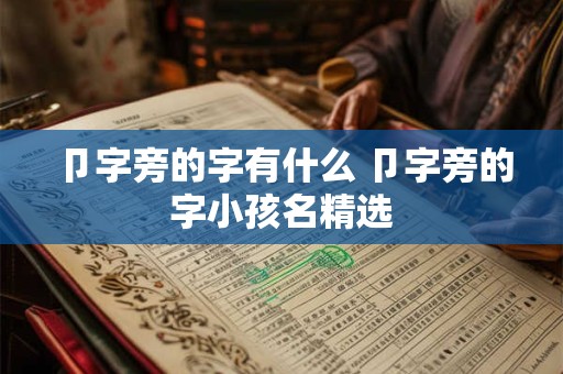 卩字旁的字有什么 卩字旁的字小孩名精选