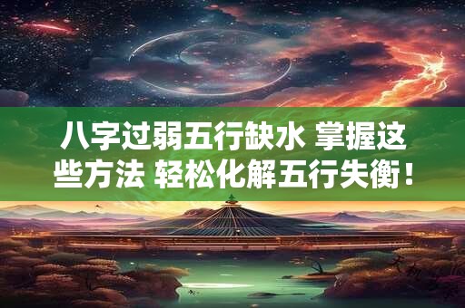 八字过弱五行缺水 掌握这些方法 轻松化解五行失衡！