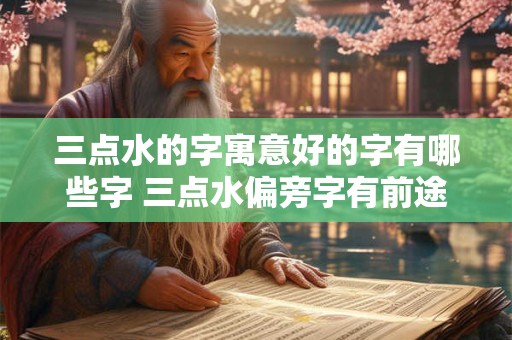 三点水的字寓意好的字有哪些字 三点水偏旁字有前途取名