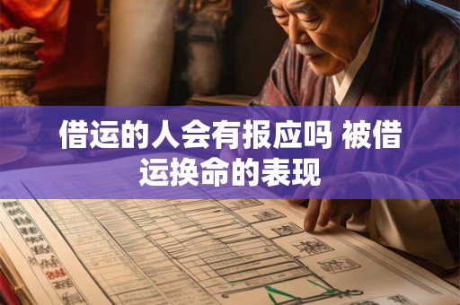 借运的人会有报应吗 被借运换命的表现