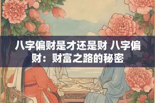 八字偏财是才还是财 八字偏财：财富之路的秘密