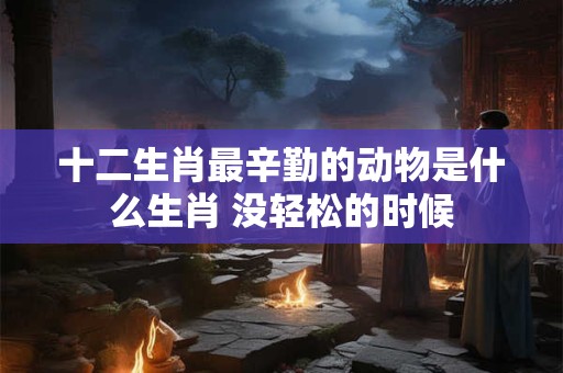 十二生肖最辛勤的动物是什么生肖 没轻松的时候