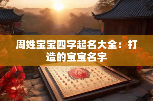 周姓宝宝四字起名大全：打造的宝宝名字