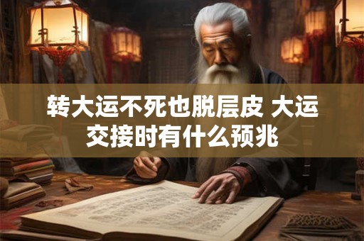 转大运不死也脱层皮 大运交接时有什么预兆