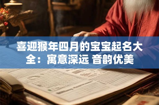 喜迎猴年四月的宝宝起名大全：寓意深远 音韵优美