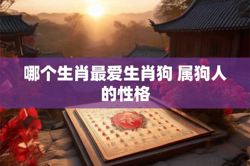 哪个生肖最爱生肖狗 属狗人的性格