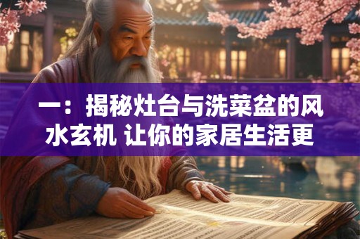 一：揭秘灶台与洗菜盆的风水玄机 让你的家居生活更美好！