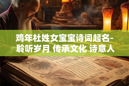鸡年杜姓女宝宝诗词起名- 聆听岁月 传承文化 诗意人生！