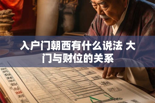 入户门朝西有什么说法 大门与财位的关系