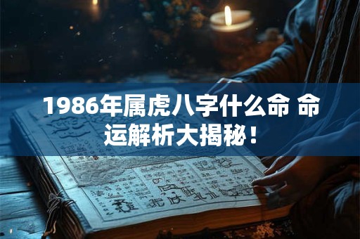 1986年属虎八字什么命 命运解析大揭秘！
