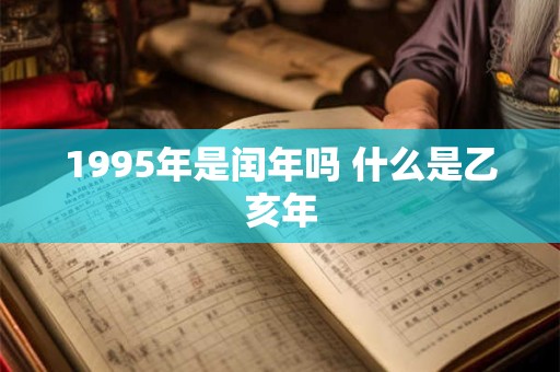 1995年是闰年吗 什么是乙亥年