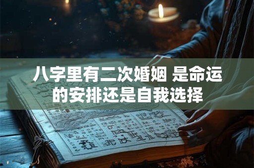 八字里有二次婚姻 是命运的安排还是自我选择