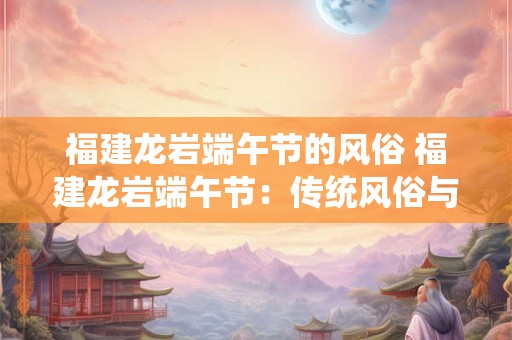 福建龙岩端午节的风俗 福建龙岩端午节：传统风俗与文化盛宴