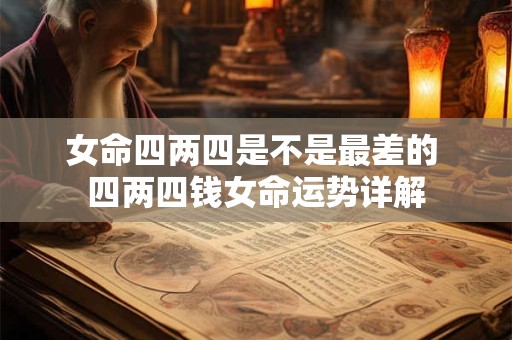 女命四两四是不是最差的 四两四钱女命运势详解