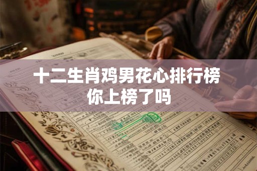 十二生肖鸡男花心排行榜 你上榜了吗