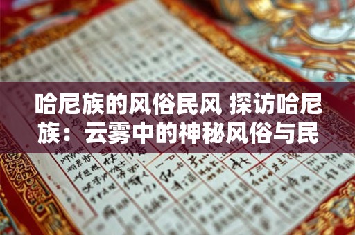 哈尼族的风俗民风 探访哈尼族：云雾中的神秘风俗与民风