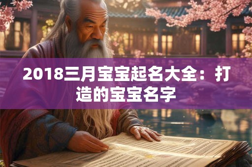 2018三月宝宝起名大全：打造的宝宝名字