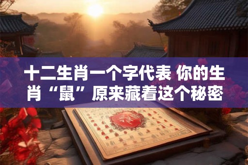 十二生肖一个字代表 你的生肖“鼠”原来藏着这个秘密！