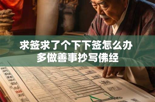 求签求了个下下签怎么办 多做善事抄写佛经