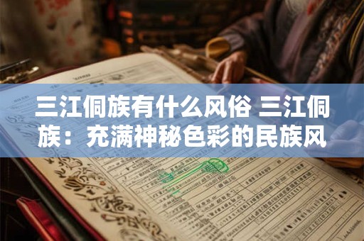 三江侗族有什么风俗 三江侗族：充满神秘色彩的民族风俗