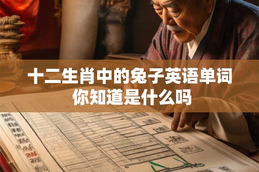 十二生肖中的兔子英语单词 你知道是什么吗