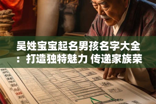 吴姓宝宝起名男孩名字大全：打造独特魅力 传递家族荣耀