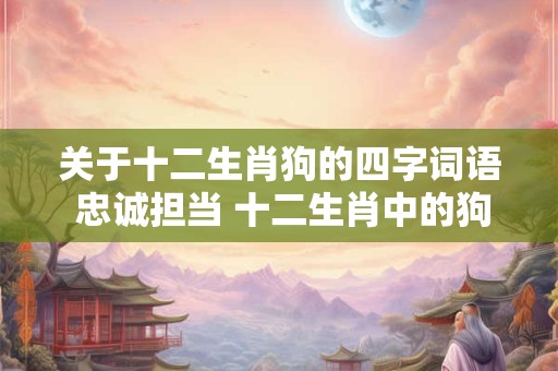 关于十二生肖狗的四字词语 忠诚担当 十二生肖中的狗狗传奇