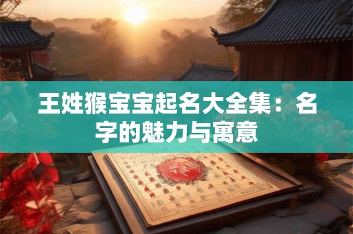 王姓猴宝宝起名大全集：名字的魅力与寓意