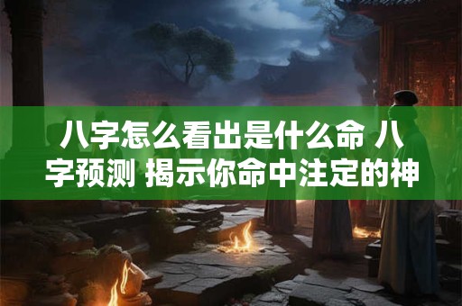 八字怎么看出是什么命 八字预测 揭示你命中注定的神秘人生