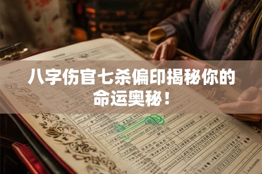 八字伤官七杀偏印揭秘你的命运奥秘！
