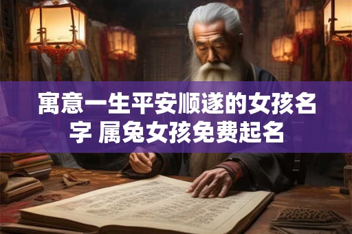 寓意一生平安顺遂的女孩名字 属兔女孩免费起名