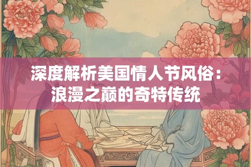 深度解析美国情人节风俗：浪漫之巅的奇特传统