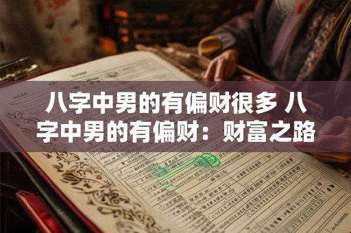 八字中男的有偏财很多 八字中男的有偏财：财富之路的秘密