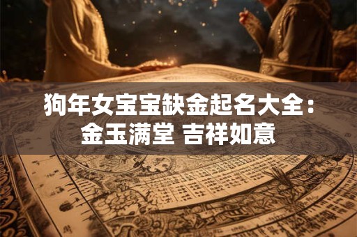 狗年女宝宝缺金起名大全：金玉满堂 吉祥如意