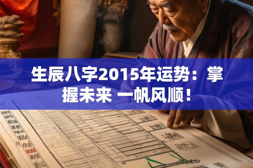 生辰八字2015年运势：掌握未来 一帆风顺！