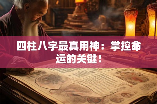 四柱八字最真用神：掌控命运的关键！