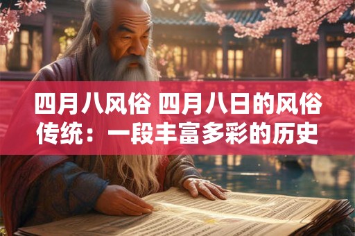 四月八风俗 四月八日的风俗传统：一段丰富多彩的历史与文化