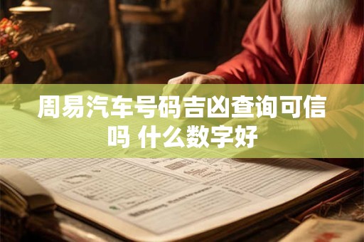 周易汽车号码吉凶查询可信吗 什么数字好
