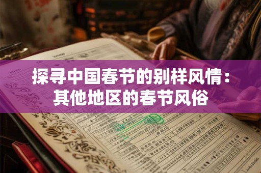 探寻中国春节的别样风情：其他地区的春节风俗