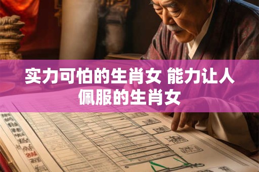 实力可怕的生肖女 能力让人佩服的生肖女
