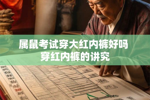 属鼠考试穿大红内裤好吗 穿红内裤的讲究