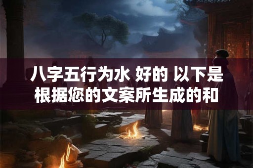 八字五行为水 好的 以下是根据您的文案所生成的和