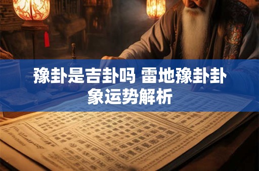 豫卦是吉卦吗 雷地豫卦卦象运势解析