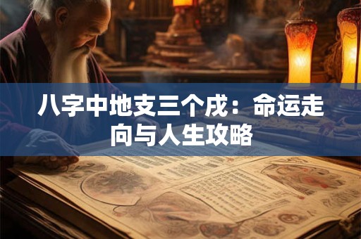 八字中地支三个戌：命运走向与人生攻略