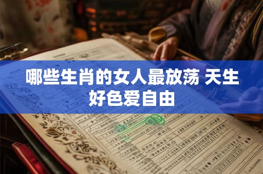 哪些生肖的女人最放荡 天生好色爱自由