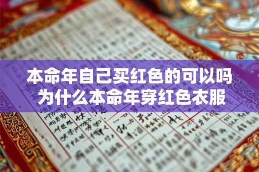 本命年自己买红色的可以吗 为什么本命年穿红色衣服