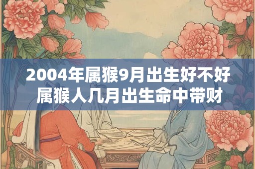 2004年属猴9月出生好不好 属猴人几月出生命中带财